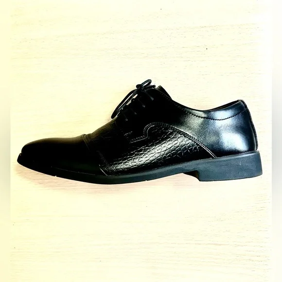 FAUX Leather shoes with crocodile style texture size 43 - Picture 4 of 7